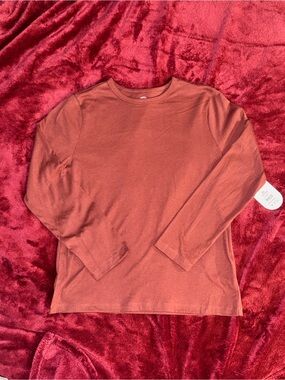 wonder nation Brick Red Long Sleeve Tee